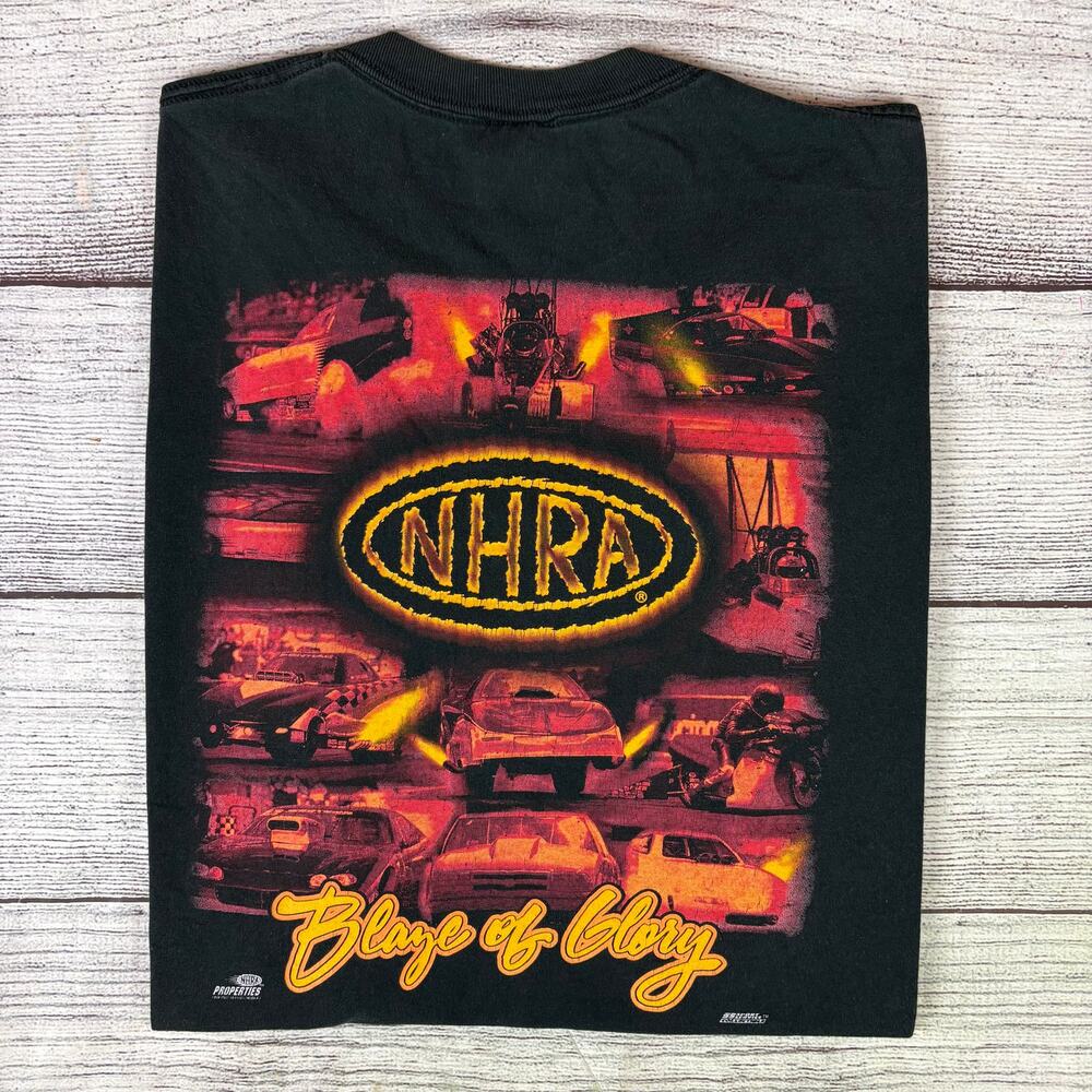Vintage 1990s NHRA Racing Blaze of Glory T-shirt